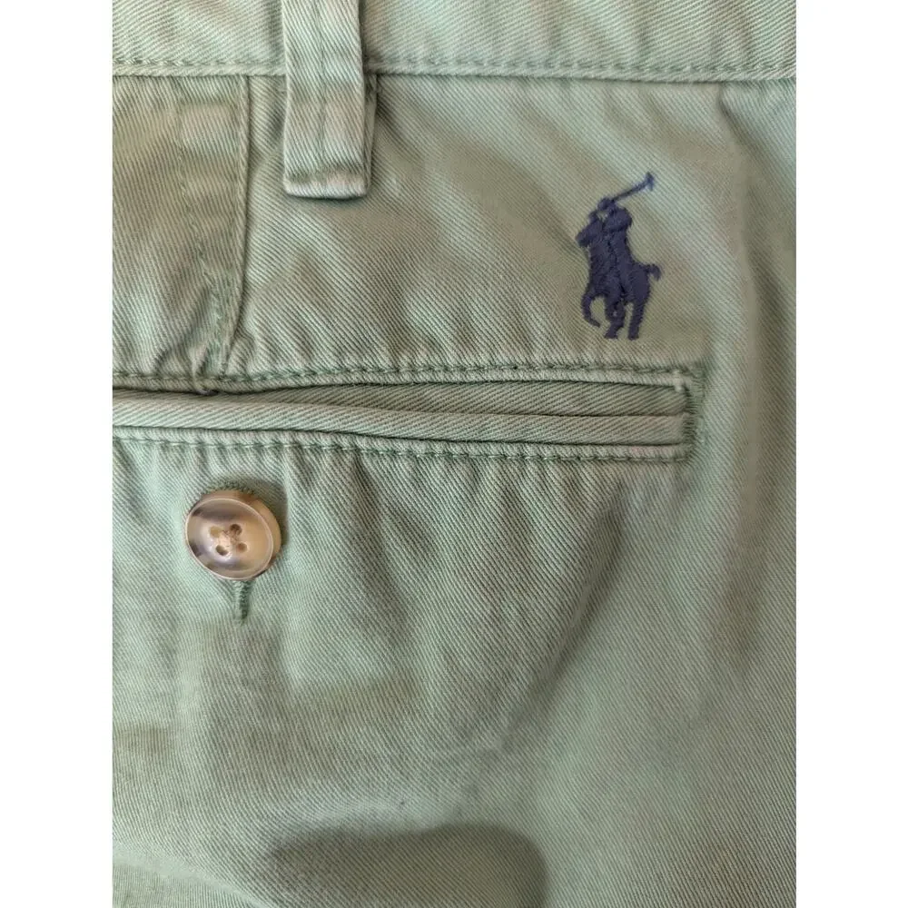 Polo Ralph Lauren Chino Shorts Size 40 Green Relaxed Fit Casual Preppy Coastal